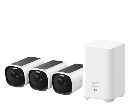 Kamera domowa Eufy Zestaw 3 kamer eufyCam E40 Biały + HomeBase 2
